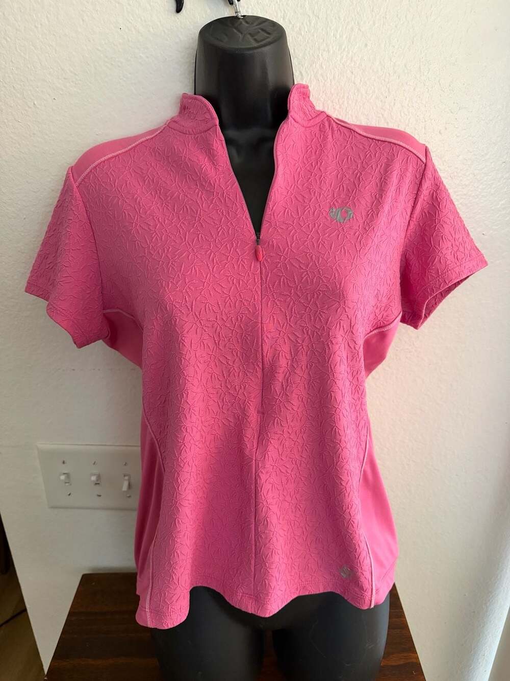 Pearl Izumi Cycling Jersey Pink Half Zip Short Sleeve Size S